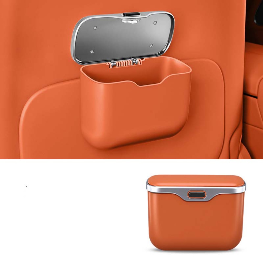 Waterproof Car Trash Can With Lid - Многофункциональный автомобильный мусорный бак с кнопкой