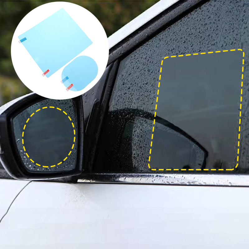 Anti Glare Car Rearview Mirror Film - 4 шт. Противотуманные, антибликовые, водонепроницаемые пленки