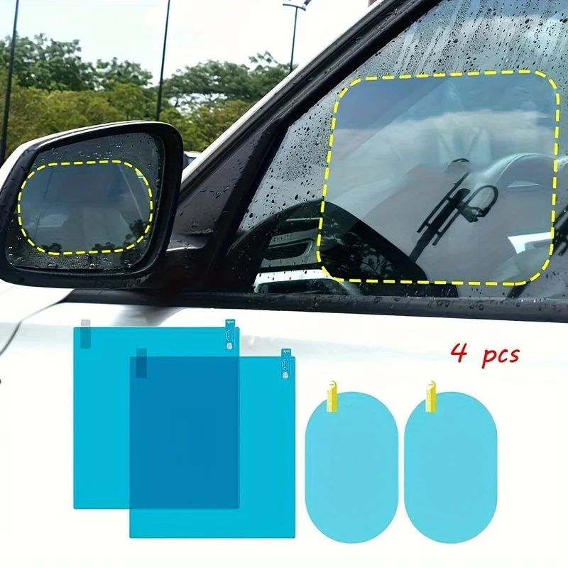 Anti Glare Car Rearview Mirror Film - 4 шт. защитной пленки для автомобильных