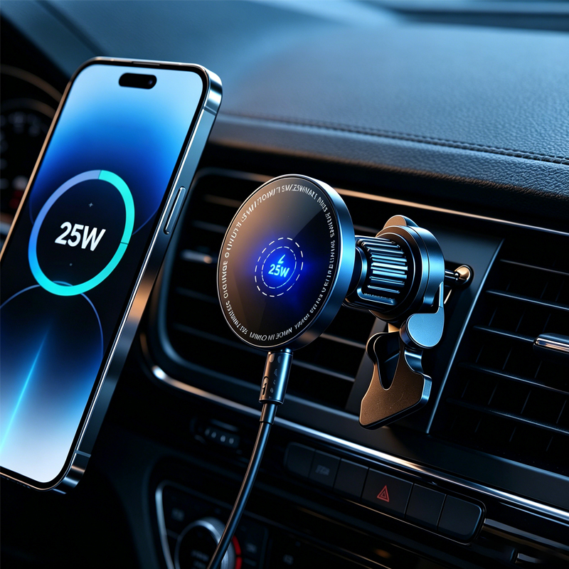 Magnetic Phone Holder For Car Vent - Беспроводное автомобильное зарядное устройство UYUXIO с