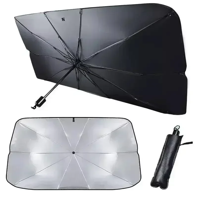 Солнцезащитный зонт для автомо – обзор и цена Car Sunshade Windshield Umbrella Foldable