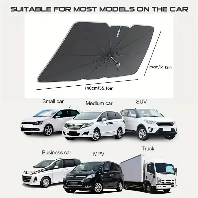 Солнцезащитный зонт для автомо – обзор и цена Car Sunshade Windshield Umbrella Foldable