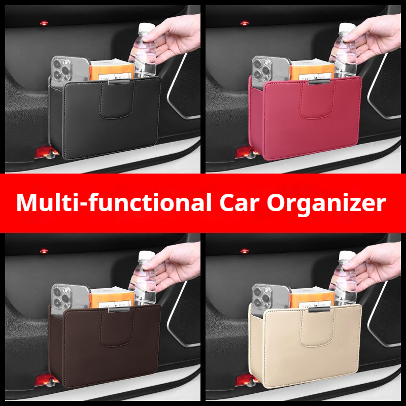 Подвесной кожаный мусорный меш – обзор и цена Waterproof Car Trash Can With Lid