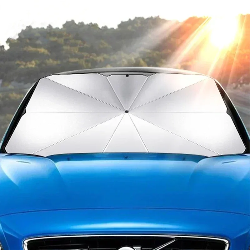 Солнцезащитный зонт для автомо – обзор и цена Car Sunshade Windshield Umbrella Foldable