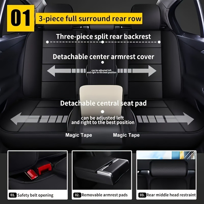 Чехлы на сиденья для Jetour T2 – обзор и цена Leather Car Seat Covers Full Set Universal