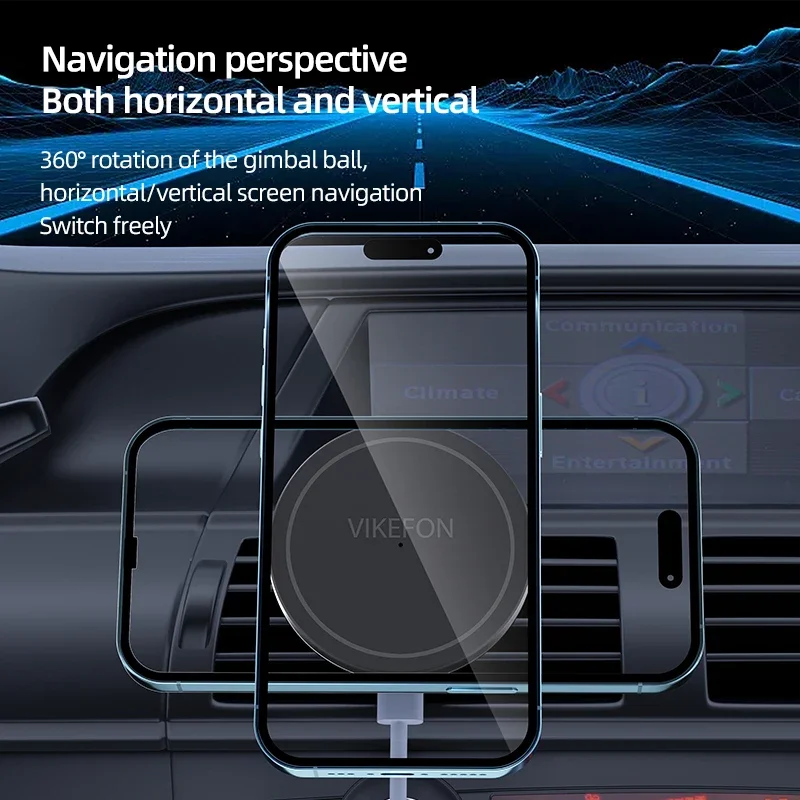 Автомобильное беспроводное зар – обзор и цена Magnetic Phone Holder For Car Vent