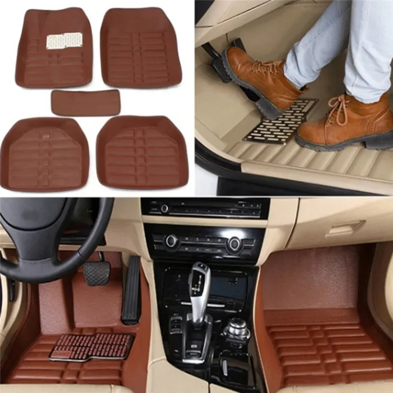 НОВЫЕ роскошные кожаные автомо – обзор и цена Car Floor Mats Universal Waterproof Leather