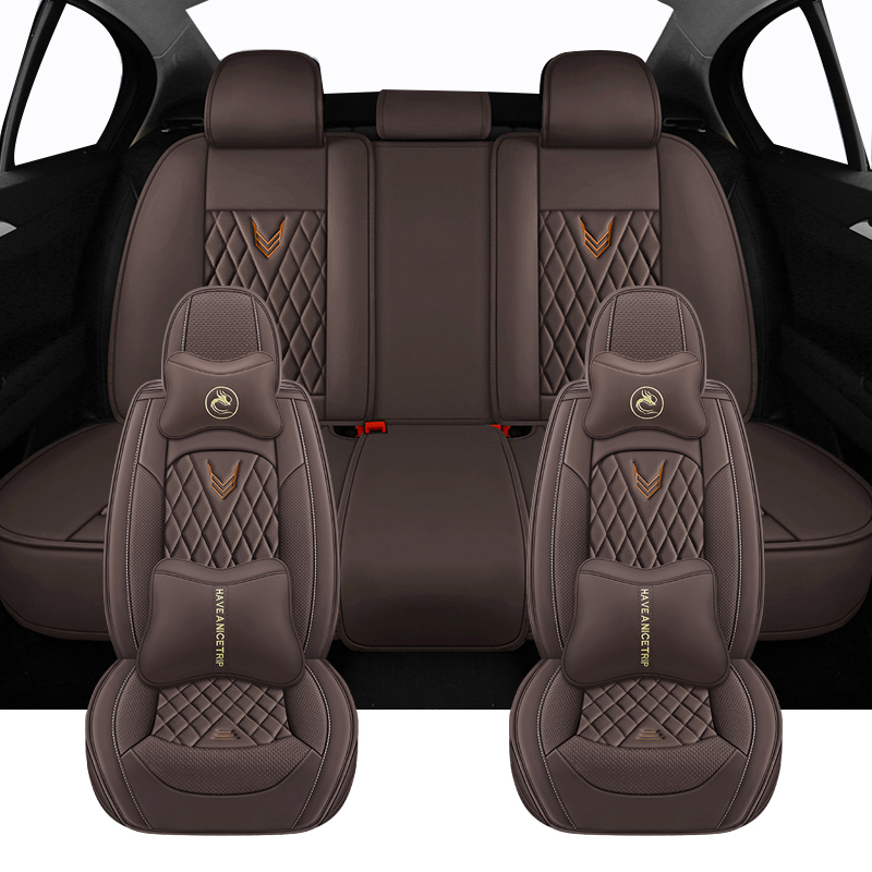 Полный комплект универсальных  – обзор и цена Leather Car Seat Covers Full Set Universal