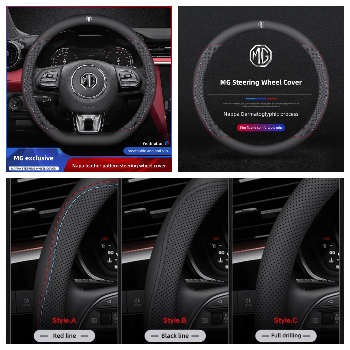 1 шт. чехол на руль из кожи На – обзор и цена Car Steering Wheel Cover Anti Slip Breathable